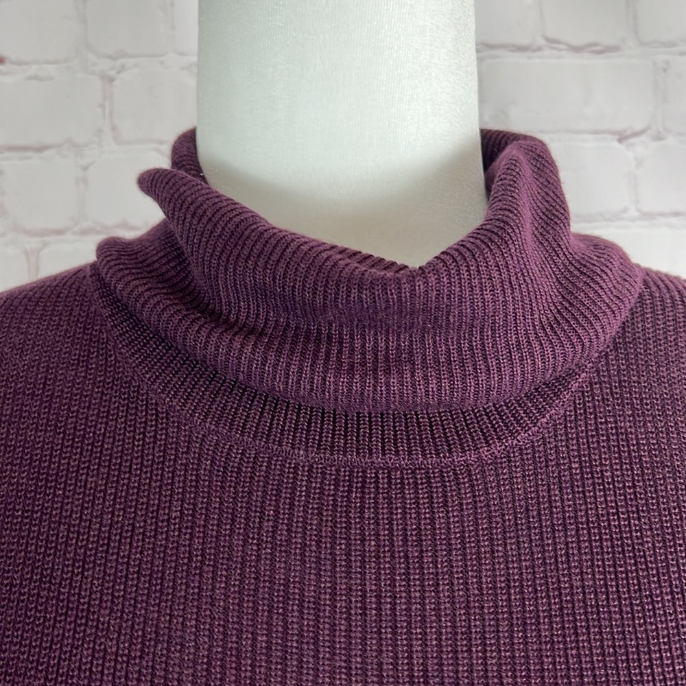 Eileen Fisher Tencel Silk Blend Turtleneck Sweater Top Size XL - Picture 4 of 6